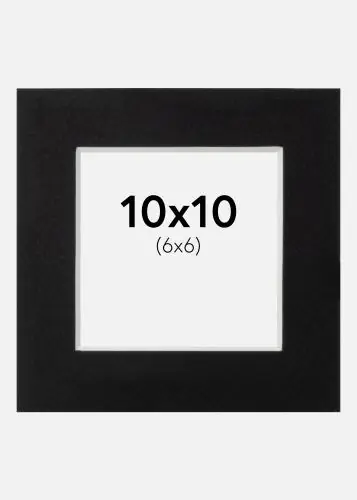 Comandă acum Paspartu Canson Negru Margine albă 10x10 cm (6x6)