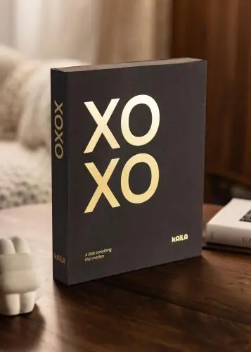 KAILA XOXO Black - Coffee Table Photo Album (60 Negre Pagini / 30 foi) Livrare expres