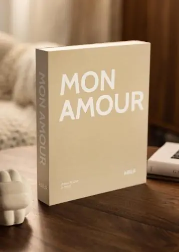 KAILA MON AMOUR - Coffee Table Photo Album (60 Negre Pagini / 30 foi) Super ofertă