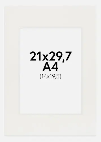 Paspartu Alb 3 mm Margine albă A4 21x29,7 cm (14x19,5) Cumpără online