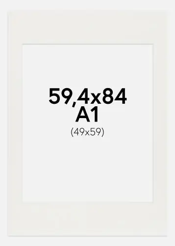 Vezi acum Paspartu Alb 3 mm Margine albă 59,4x84 cm (49x59)