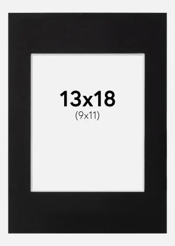 Paspartu Negru Standard Margine albă 13x18 cm (9x11) Ofertă exclusivă