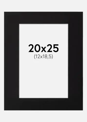 Cumpără acum Paspartu Negru Standard Margine albă 20x25 cm (12x18,5)