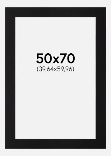 Reducere Paspartu Negru Standard Margine albă 50x70 cm (39,64x59,96)