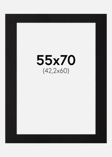 Paspartu Negru Standard Margine albă 55x70 cm (42,2x60) Ofertă de sezon