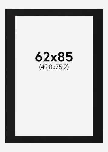 Paspartu Negru Standard Margine albă 62x85 cm (49,8x75,2) Retur gratuit
