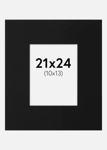Paspartu Negru Standard (Miez Alb) 21x24 cm (10x13) Nu rata