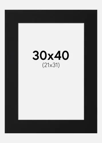 Paspartu Negru Standard (Miez Alb) 30x40 cm (21x31) Promoție