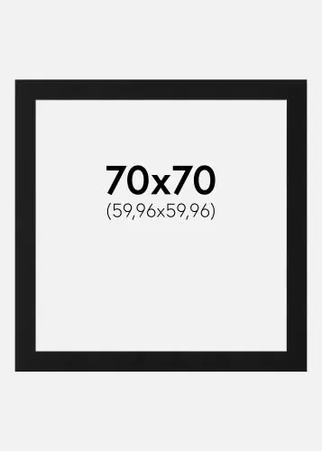 Paspartu Negru Standard (Miez Alb) 70x70 cm (59,96x59,96) Comandă acum