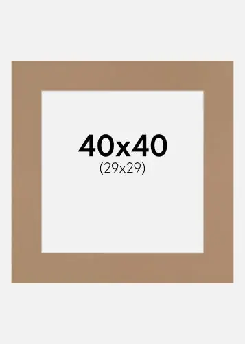 Ofertă exclusivă Passepartout Wet Sand (Miez Alb) 40x40 cm (29x29)