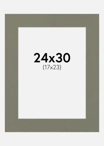 Reducere extra Passepartout Wise Green (Miez Alb) 24x30 cm (17x23)