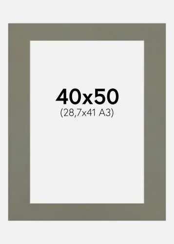 Chilipir Passepartout Wise Green (Miez Alb) 40x50 cm (28,7x41 - A3)