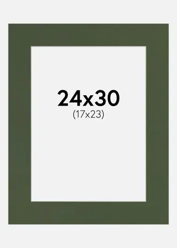 Bestseller Passepartout Spinach (Miez Alb) 24x30 cm (17x23)