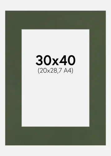 Retur gratuit Passepartout Spinach (Miez Alb) 30x40 cm (20x28,7 - A4)