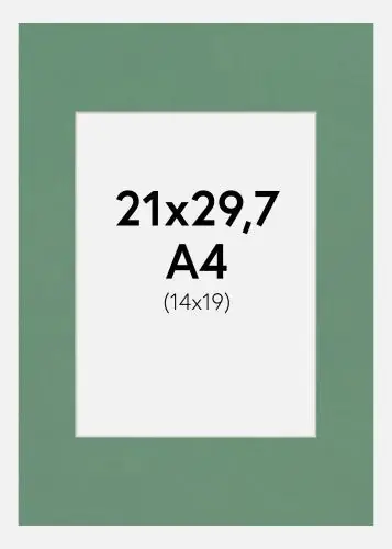 Preț promoțional Passepartout Turf (Miez Alb) A4 21x29,7 cm (14x19)