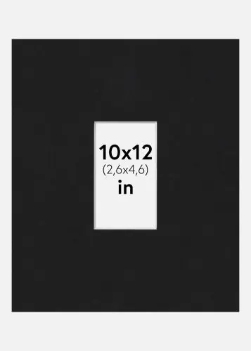 Bestseller Paspartu Negru Standard (Miez Alb) 10x12 inches (2,6x4,6)