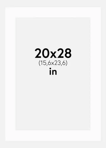 Nu rata Paspartu Alb Standard (Miez Alb) 20x28 inches (15,6x23,6)