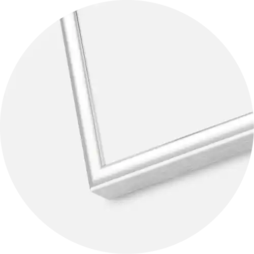 Ramă NP Classic Sticlă Argintiu 50x70 cm - Paspartu Alb 40x61 cm Calitate înaltă