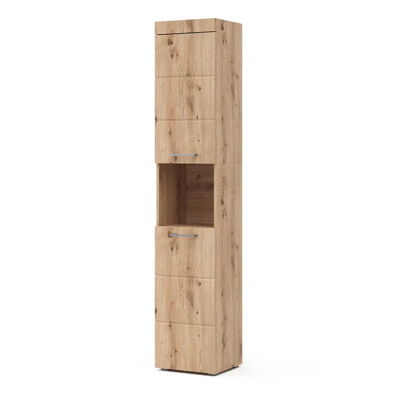 Reducere de preț Dulap de baie Luna Stejar Wotan 37x190 cm Vicco