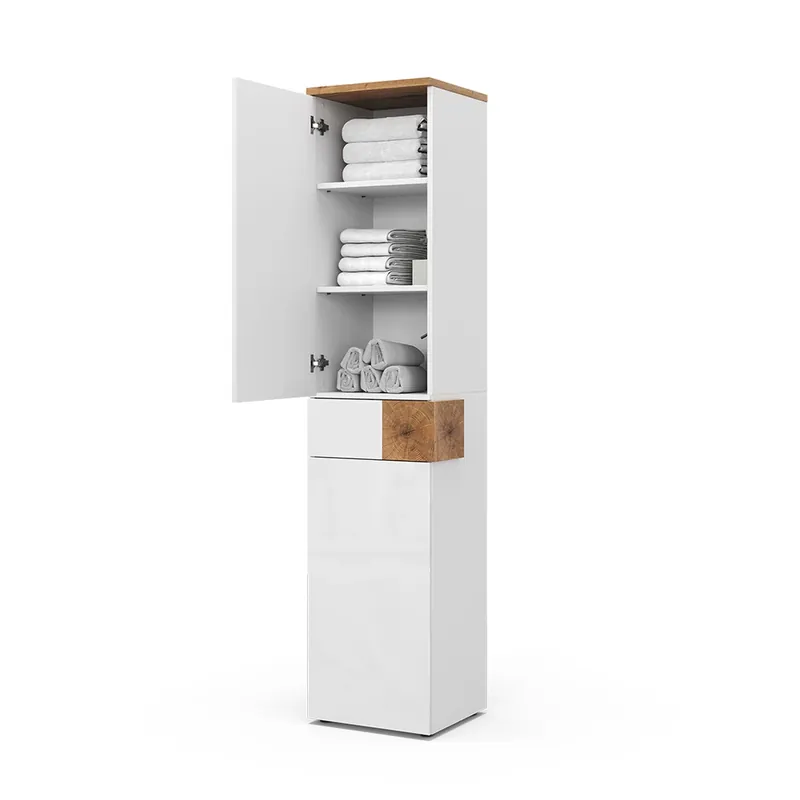 Preț redus Dulap de baie Eden Alb 40x184.2 cm cu 2 usi si sertar Vicco