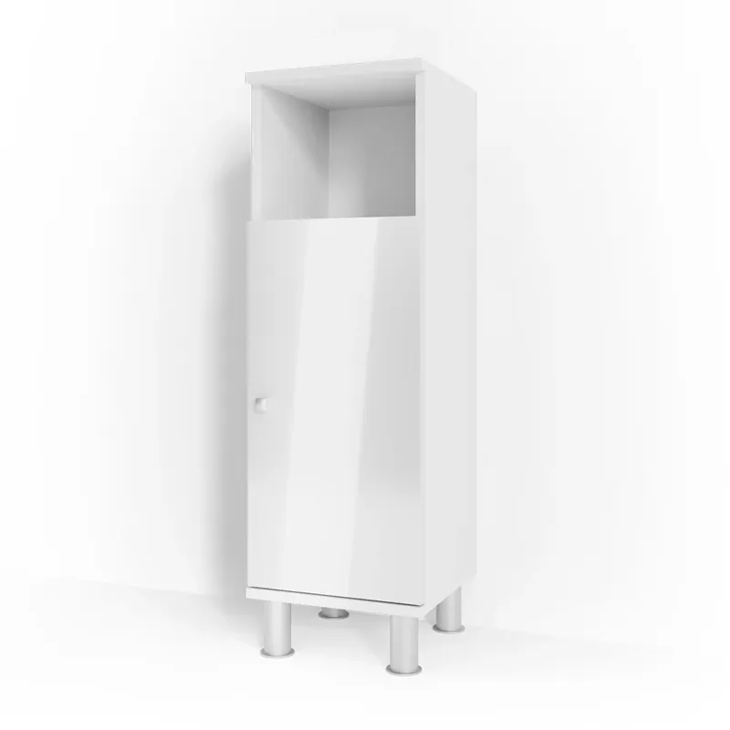 Dulap midi Fynn Alb lucios ridicat 30x95 cm Vicco Plată securizată