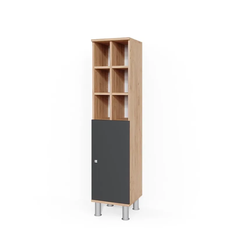 Ofertă exclusivă Dulap midi Fynn antracit 30x130.6 cm usa mare Vicco