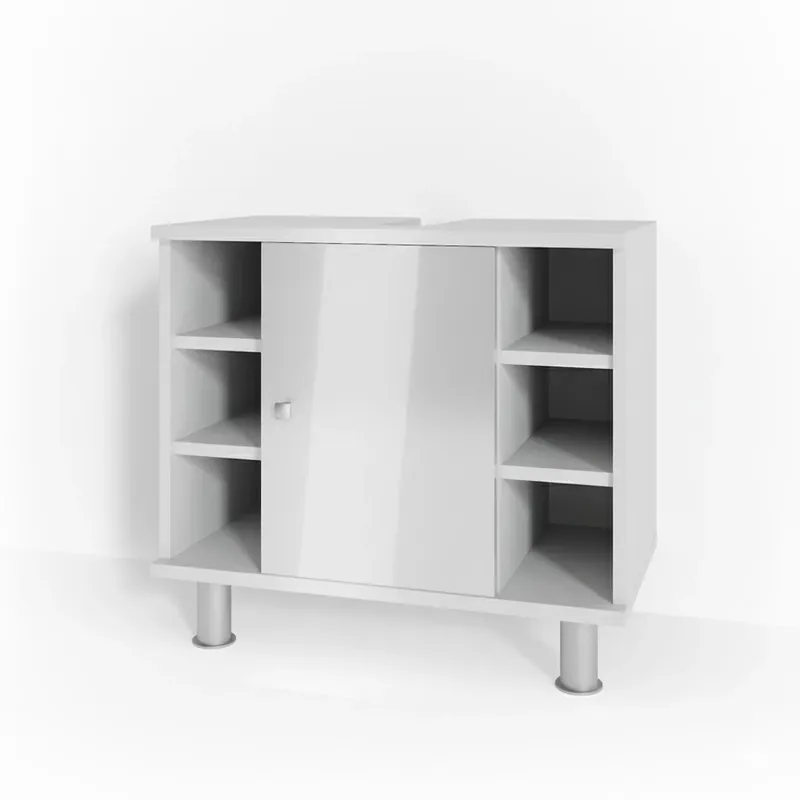 Тумба под раковину Fynn Alb lucios ridicat 60x54 cm Vicco Promoție