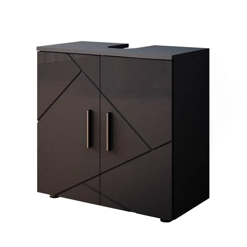 Expediere rapidă Тумба под раковину Irma Antracit lucios ridicat 60x59 cm Vicco