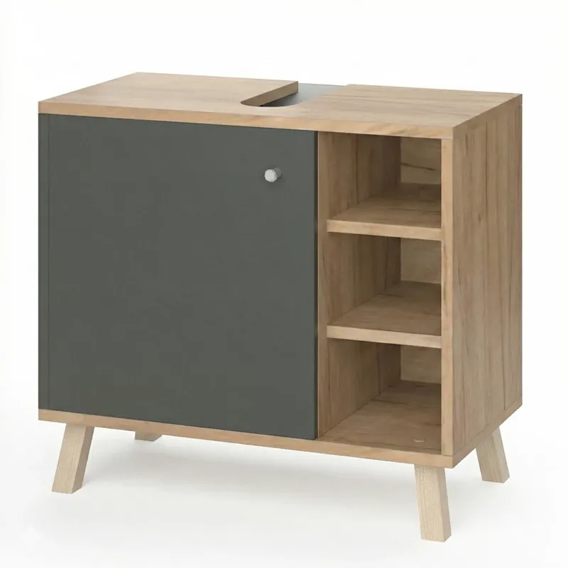 Ofertă limitată Тумба под раковину Senyo antracit 60x54 cm Vicco