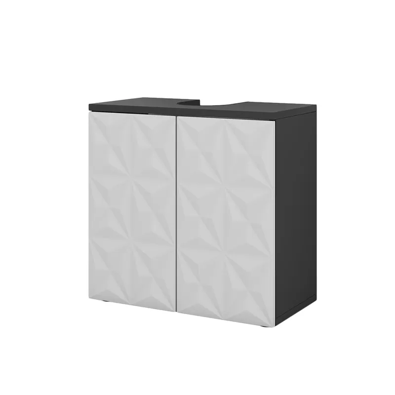 Тумба под раковину Edge Negru 60x57 cm cu 2 usi Vicco Chilipir