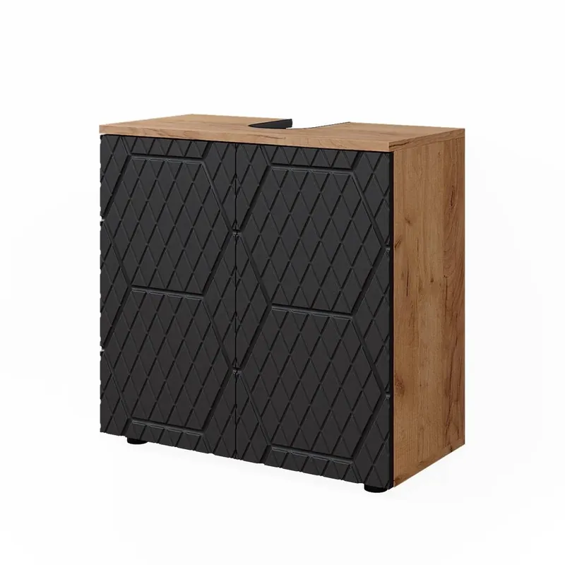Popular Тумба под раковину Irma Antracit cu structură tip fagure de miere 60x59 cm Vicco