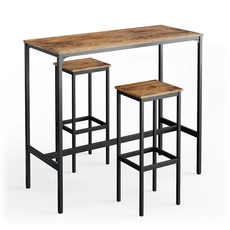 Set de masă de bar Fyrk Lemn antic 120 x 50 cm cu 2 scaune de bar Vicco Ofertă specială