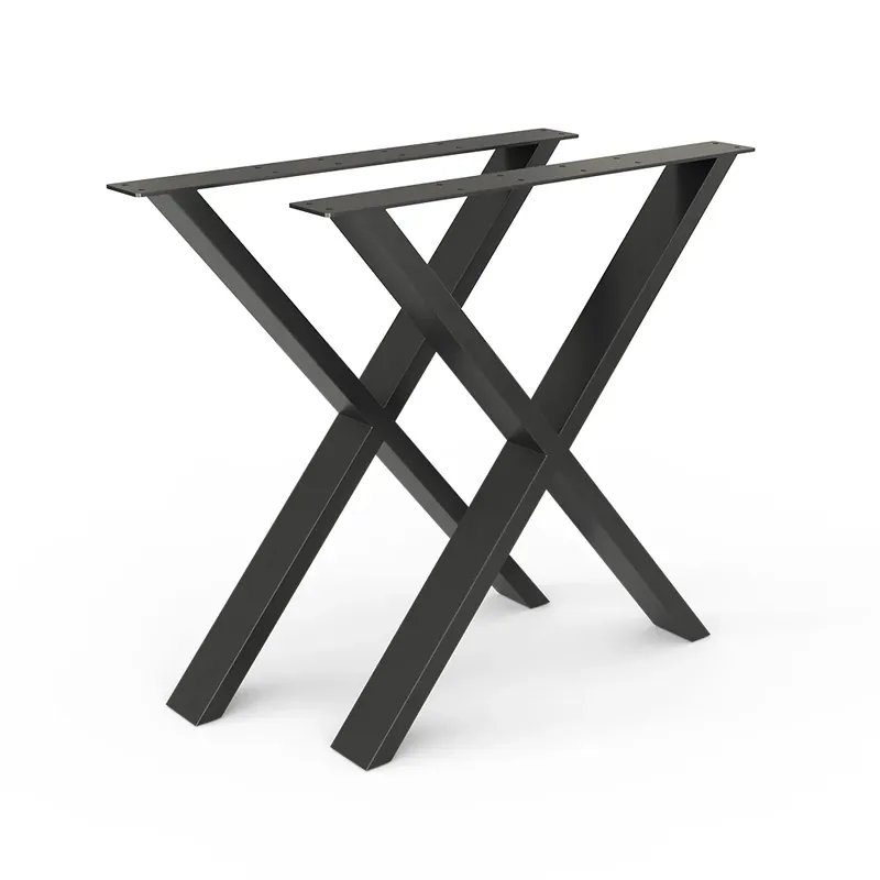 Picioare de masă Negru 70x72 cm forma X Vicco Premium