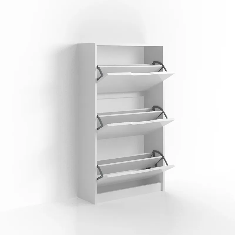 Dulapul pentru pantofi Luca Alb 59x105 cm 3 compartimente Vicco Noutate