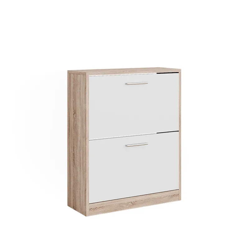 Dulap pentru pantofi Gizmo Alb/Sonoma 59x72.5 cm 2 compartimente Vicco Preț redus