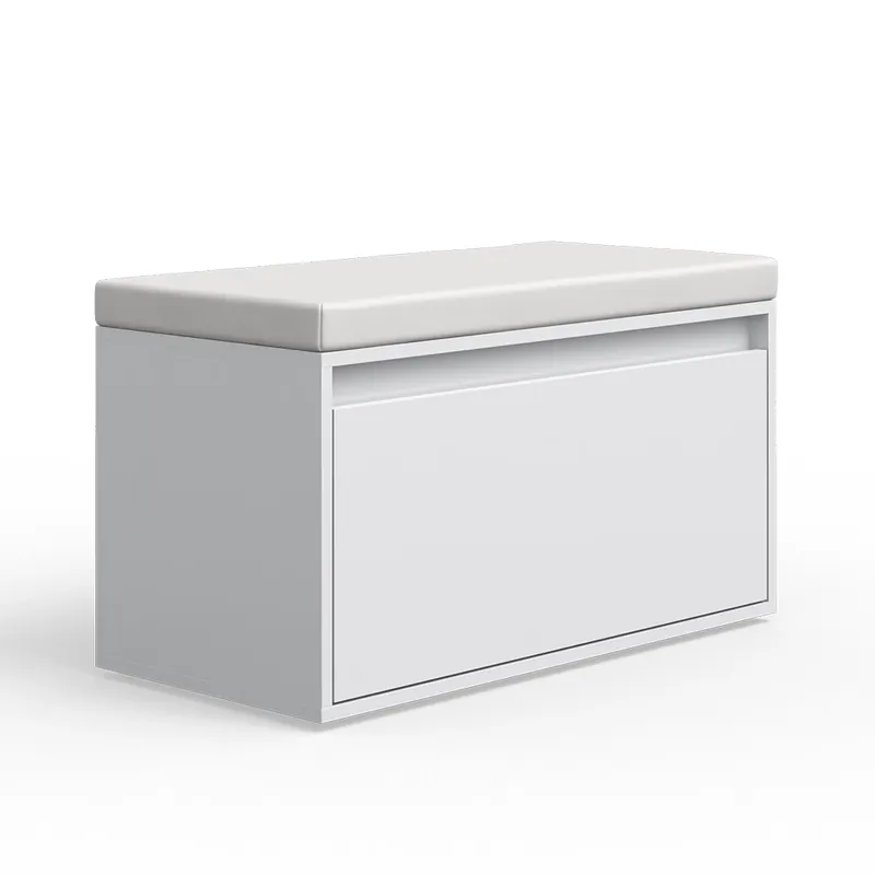 Lichidare de stoc Bancă pentru pantofi Iker Alb 80x45 cm Vicco
