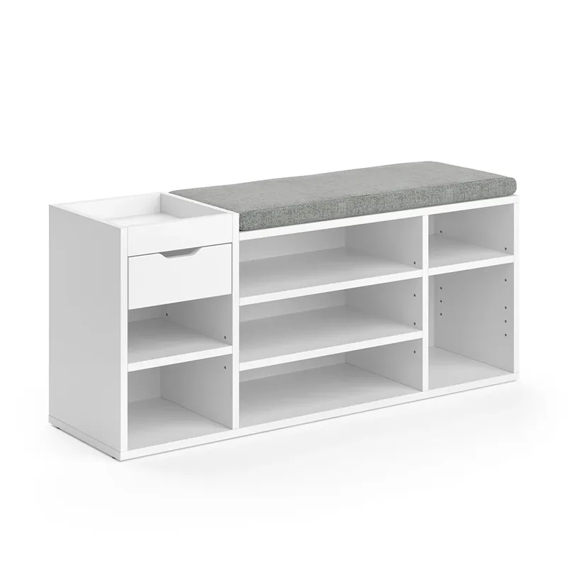 Livrare expres Bancă pentru pantofi Eleon Alb 101.1x45 cm Vicco