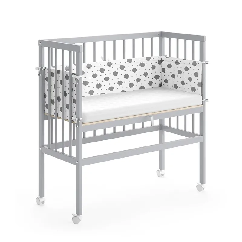 Promoție Pat de dormit Sophie Gri 94 x 42.5 cm 1 șină laterală Vitalispa
