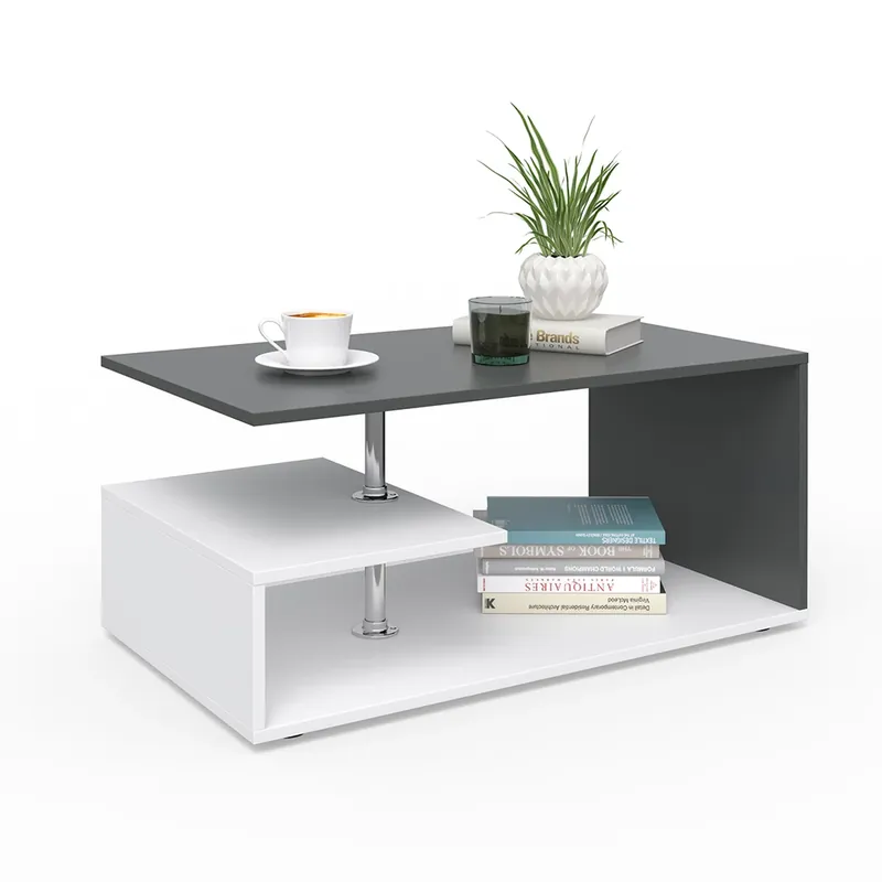 Reducere extra Masă de cafea Guillermo Alb/antracit 91 x 52.6 cm Vicco