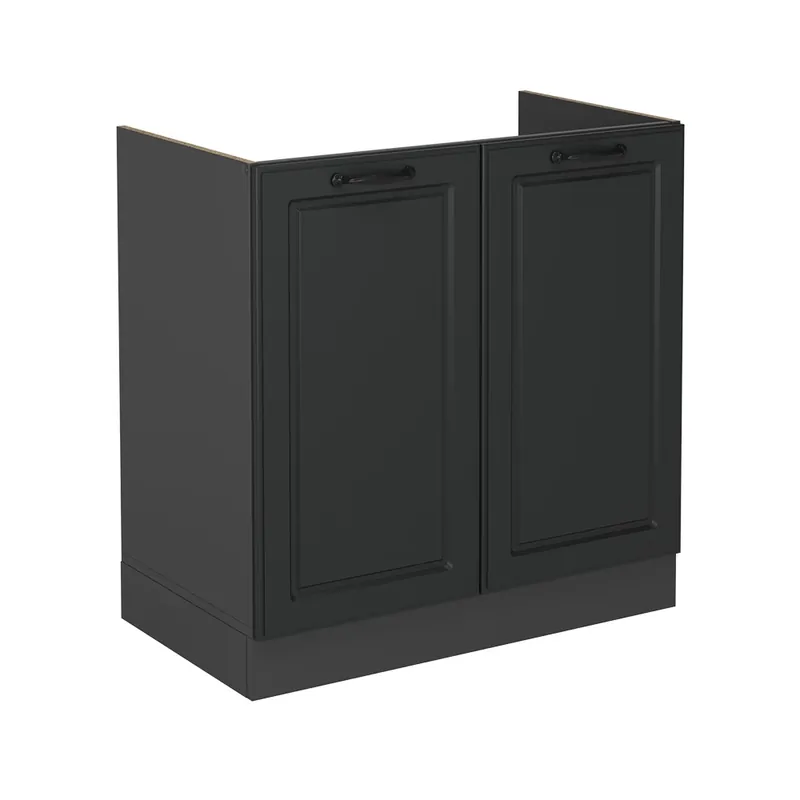 Cumpără online Dulap de bază pentru chiuvetă R-Line Casă de țară antracit 80 cm fara blat Vicco