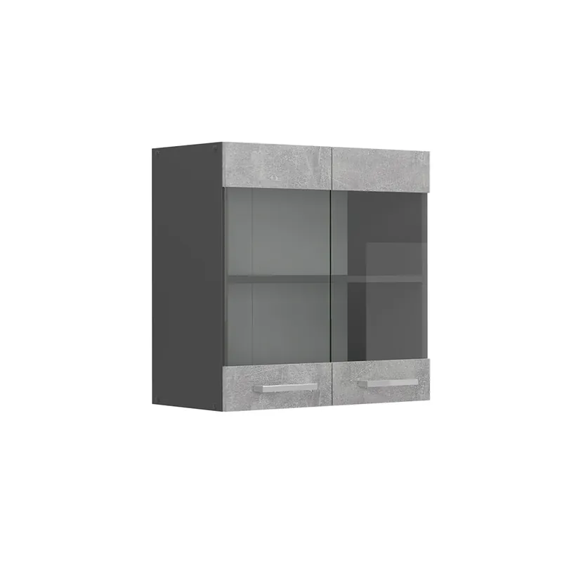 Preferatul clienților Dulap din sticlă de bucătărie R-Line beton 60 cm Vicco