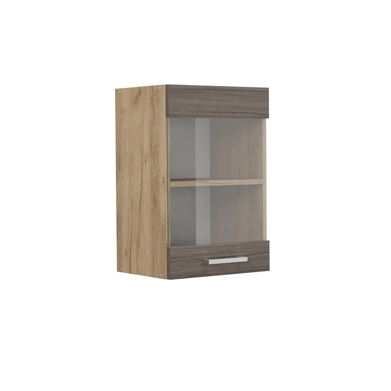 Livrare expres Dulap din sticlă de bucătărie R-Line Gri nobil 40 cm Vicco