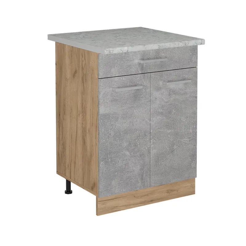 Preț mic Dulap de bază de bucătărie R-Line beton 60 cm marmură AP Vicco