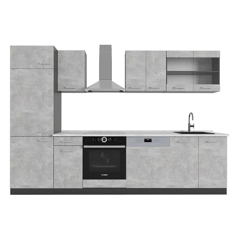 Kitchenette R-Line Beton/antracit 300 cm , AP Marmură Vicco Preț mic