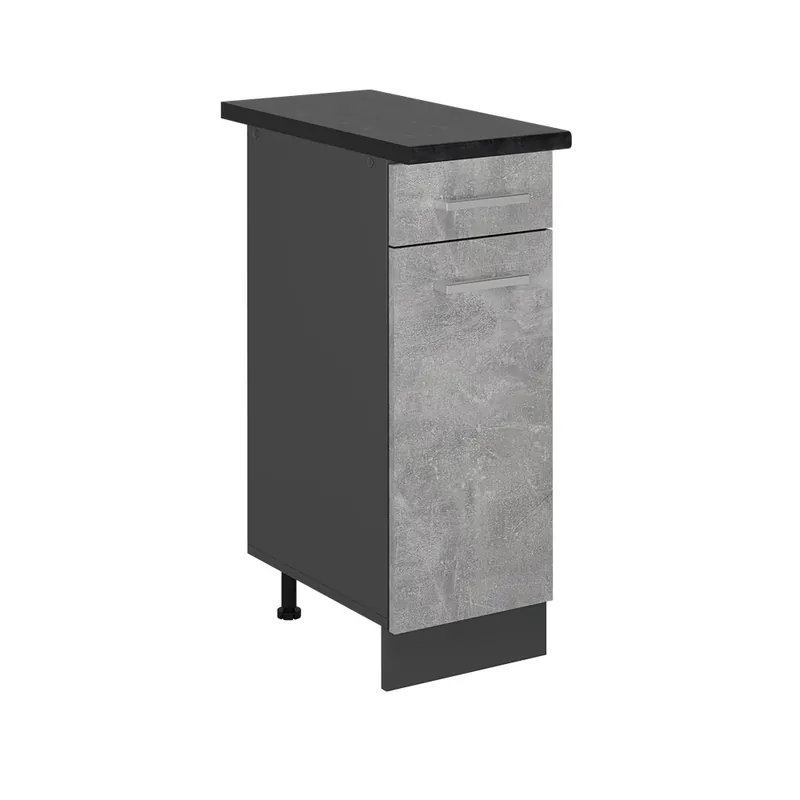 Calitate înaltă Dulap de bază de bucătărie R-Line beton 30 cm , AP Antracit Vicco