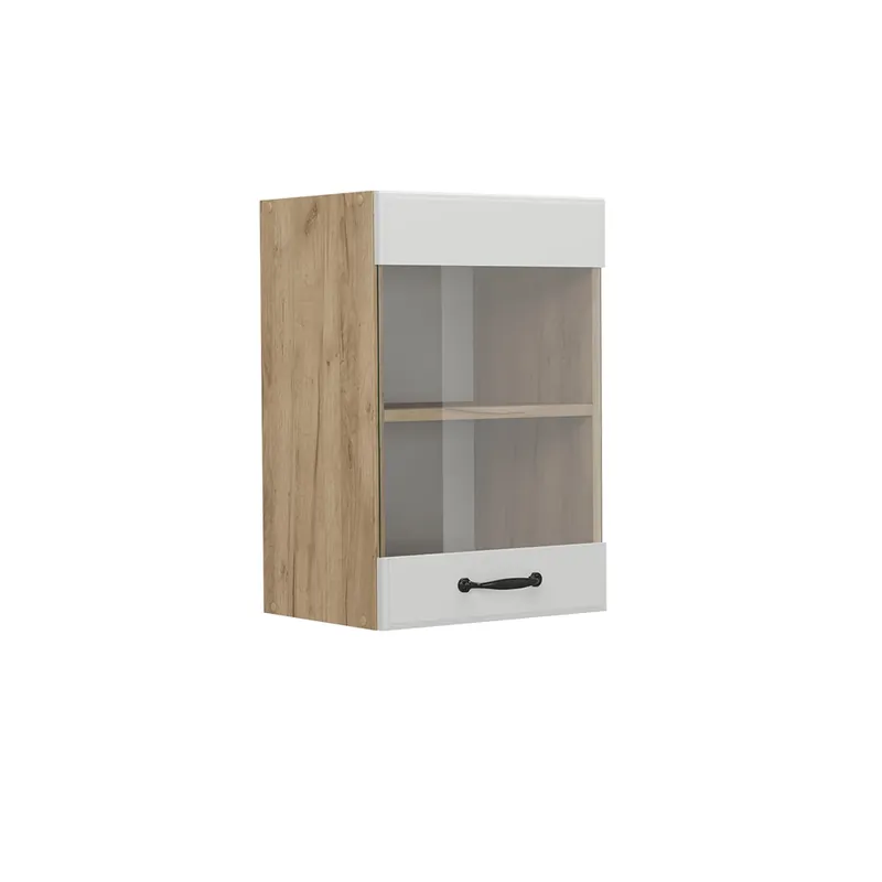 Dulap din sticlă de bucătărie R-Line Casă de țară albă 40 cm Vicco Ultima șansă