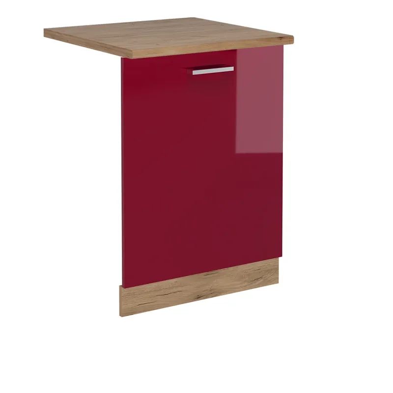 Expediere rapidă Panou frontal pentru mașina de spălat vase R-Line Roșu lucios ridicat 60 cm , AP Stejar Vicco
