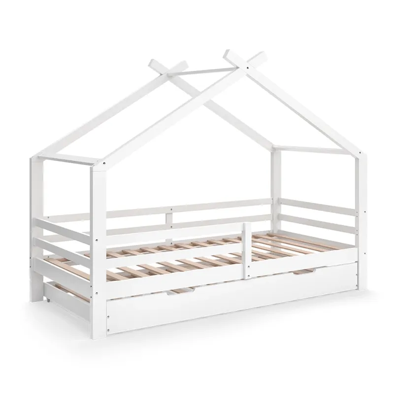 Pat de casa Luni Alb 200 x 90 cm cu pat de oaspeți Vitalispa Ofertă specială