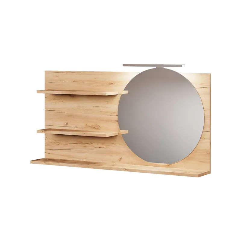 Dulap cu oglindă de baie Avena stejar 100x50 cm cu 3 compartimente deschise Vicco Cel mai vândut