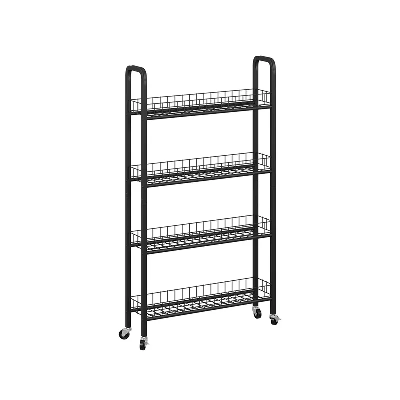 Piedestal mobil Rolivo Negru 58 x 15 cm cu 4 compartimente Vicco Reduceri